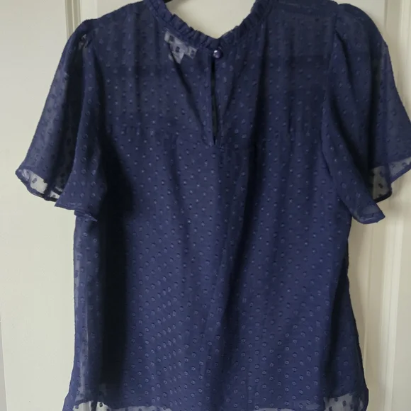 Faith and Joy Navy Blue Blouse - Picture 4 of 6